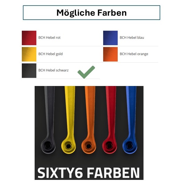 SIXTY6 BCH Hebel BCH-RA146 (schwarz) Bremshebel mit ABE