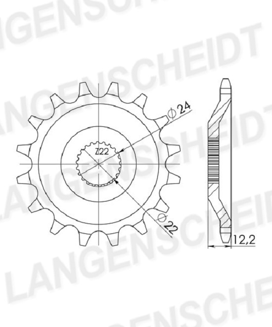 Ritzel Supersprox 520 - 16Z CST-1125:16|feinverzahnt 22,0/24,0