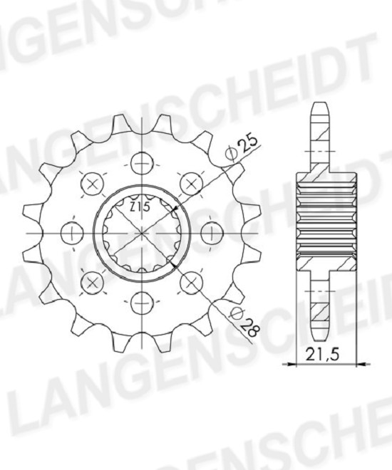 Ritzel Supersprox 525 - 17Z CST-2150:17|feinverzahnt 25,0/28,0