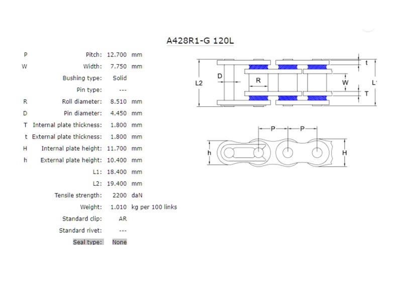 AFAM A428R1G Kette 428