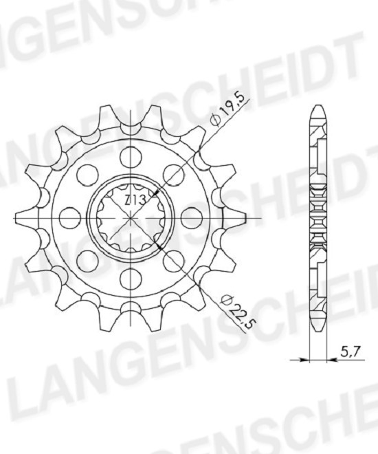 Ritzel Supersprox 520 - 13Z CST-825:13|feinverzahnt 19,5/22,5