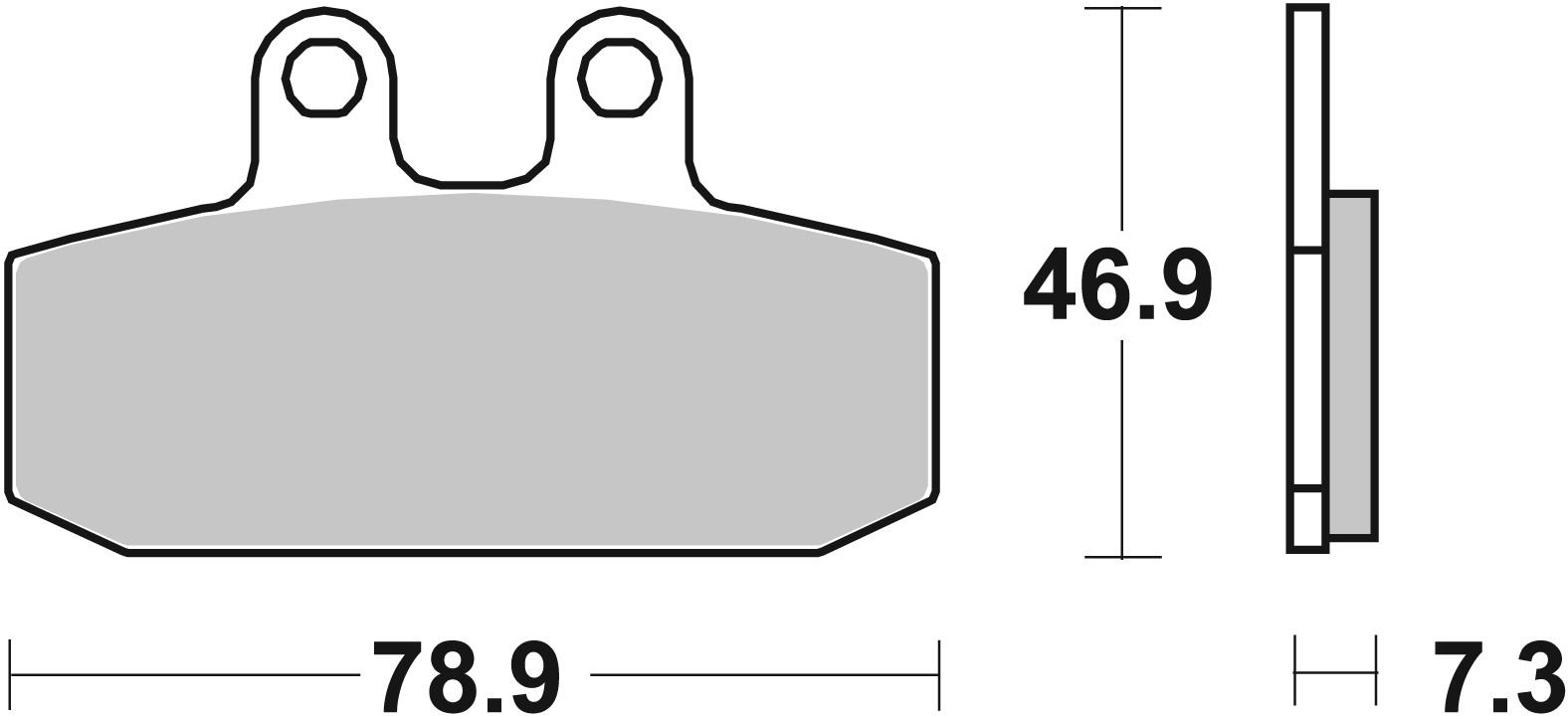 Scooterbelag SBS 108HF (Satz pro Scheibe) Street Ceramic
