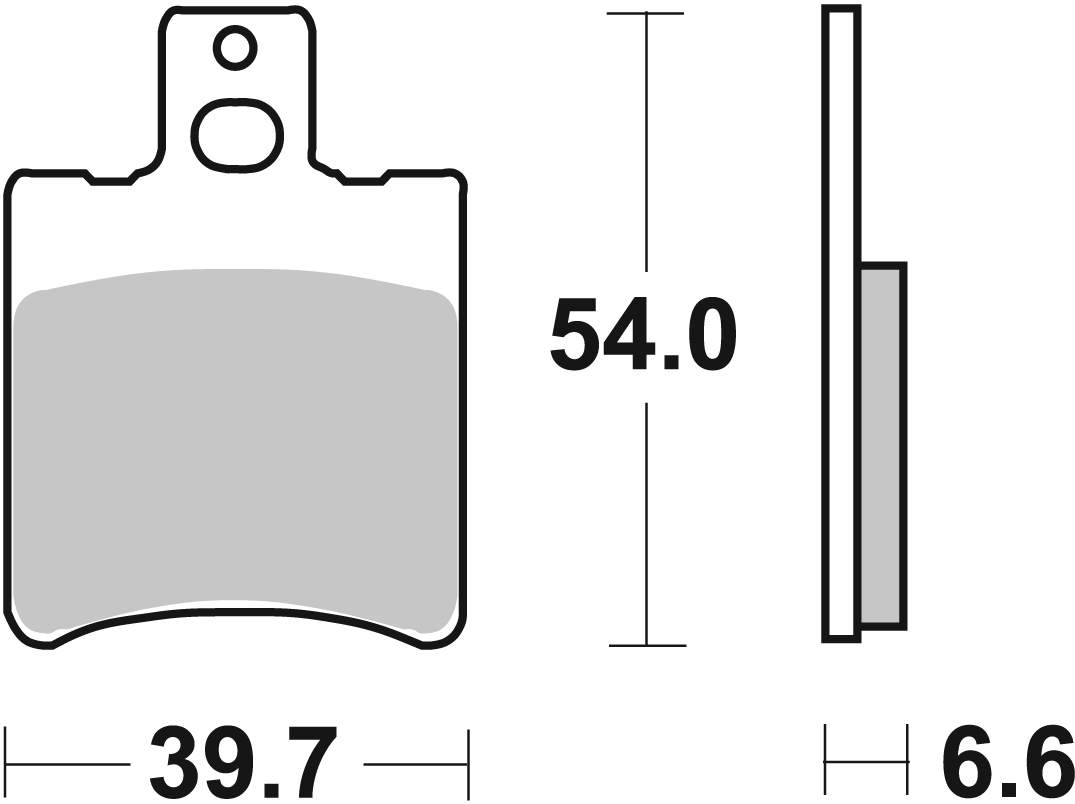 Scooterbelag SBS 114CT (Satz pro Scheibe) Carbon Tech