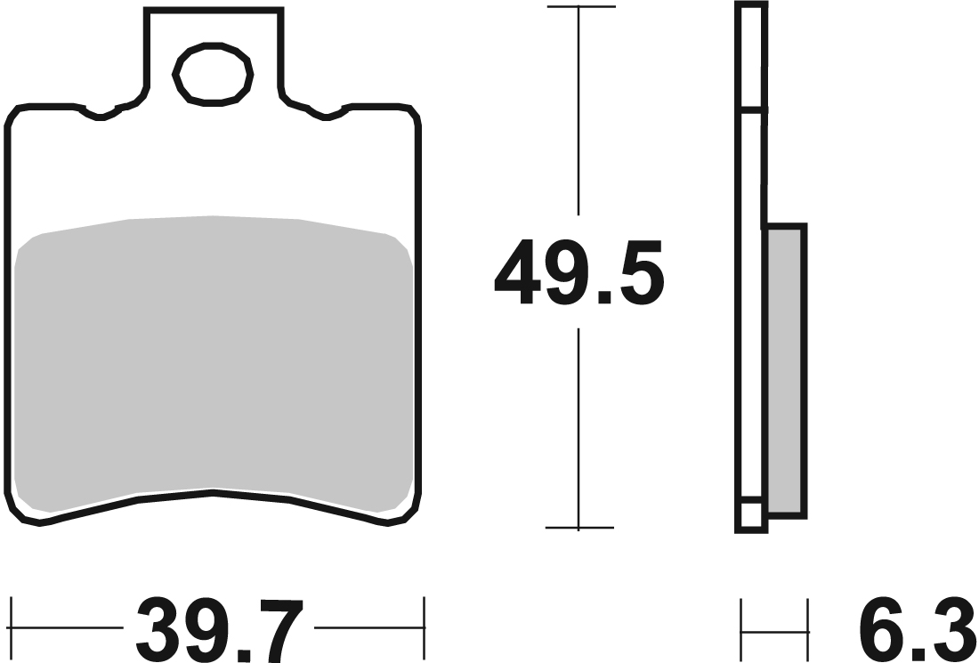 Scooterbelag SBS 123CT (Satz pro Scheibe) Carbon Tech