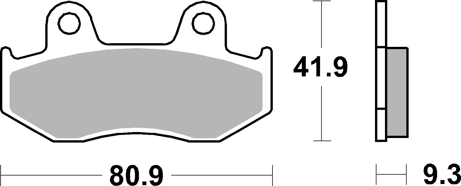 Scooterbelag SBS 125HM (Satz pro Scheibe) Street Ceramic