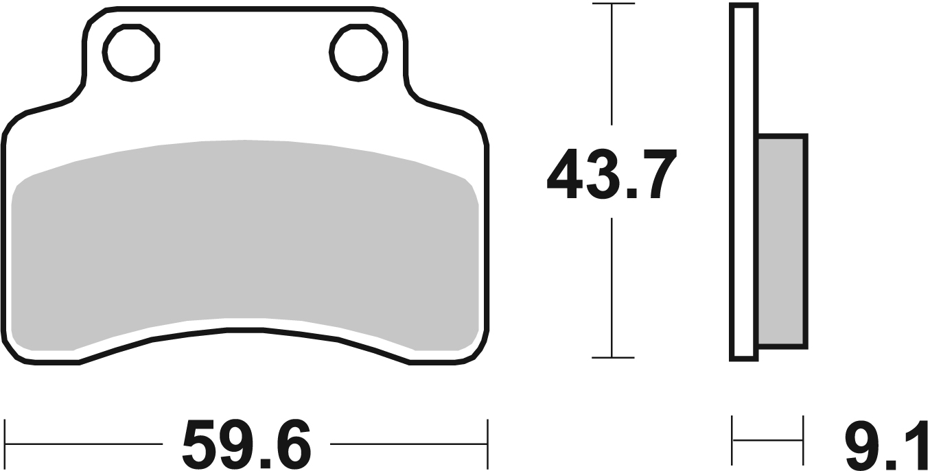 Scooterbelag SBS 141CT (Satz pro Scheibe) Carbon Tech