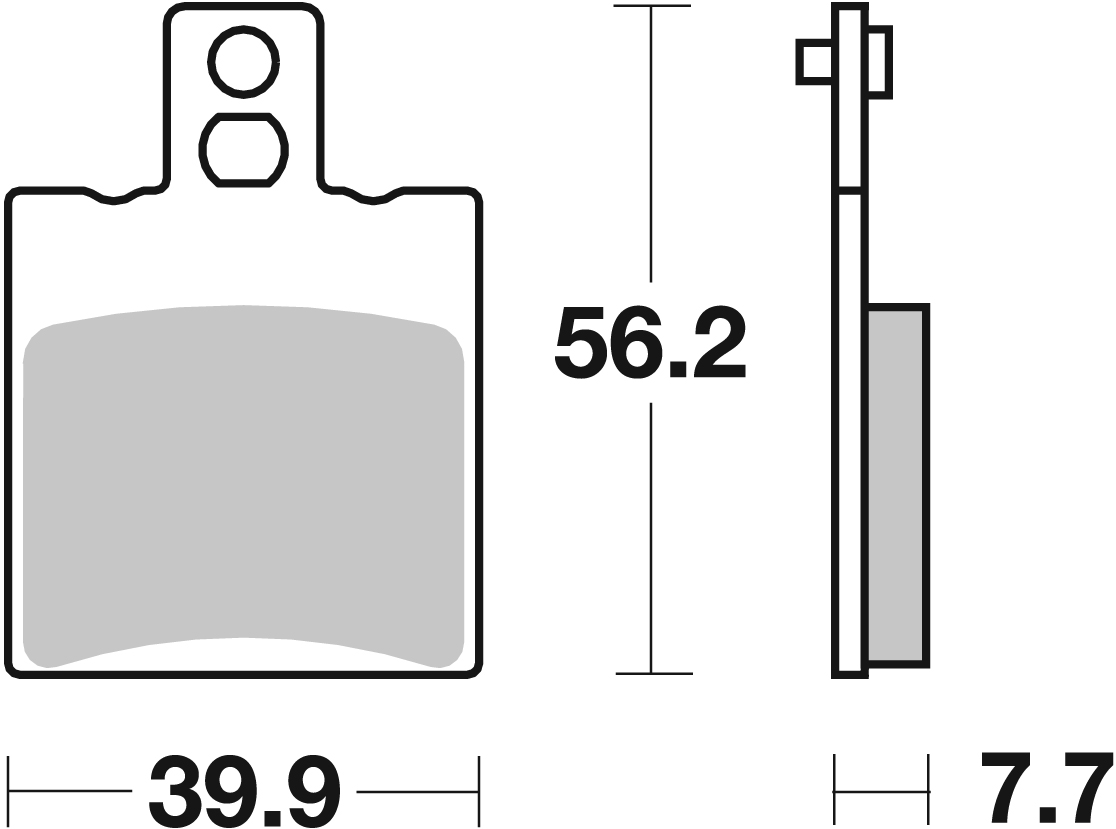 Scooterbelag SBS 149CT (Satz pro Scheibe) Carbon Tech