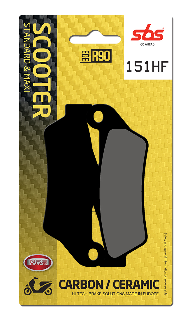 Scooterbelag SBS 151HF (Satz pro Scheibe) Street Ceramic