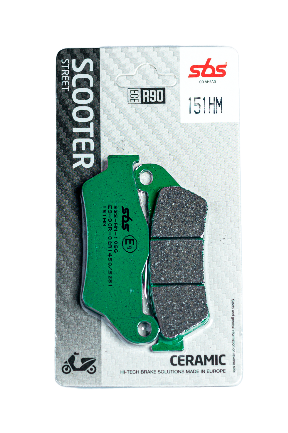 Scooterbelag SBS 151HM (Satz pro Scheibe) Street Ceramic