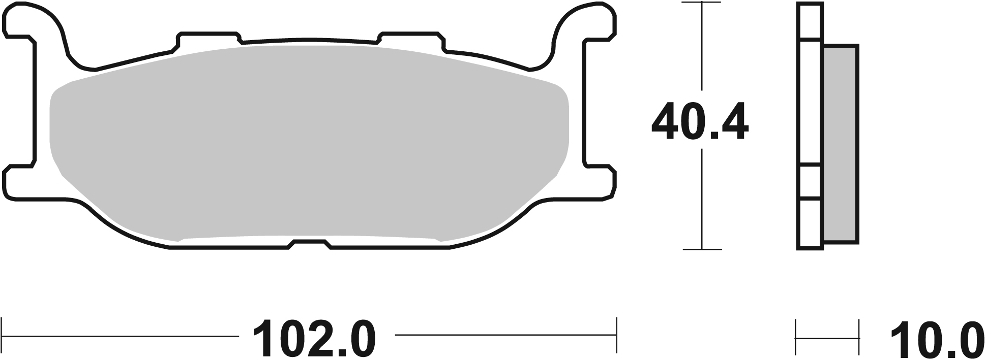 Scooterbelag SBS 170MS (Satz pro Scheibe) Maxi Sinter