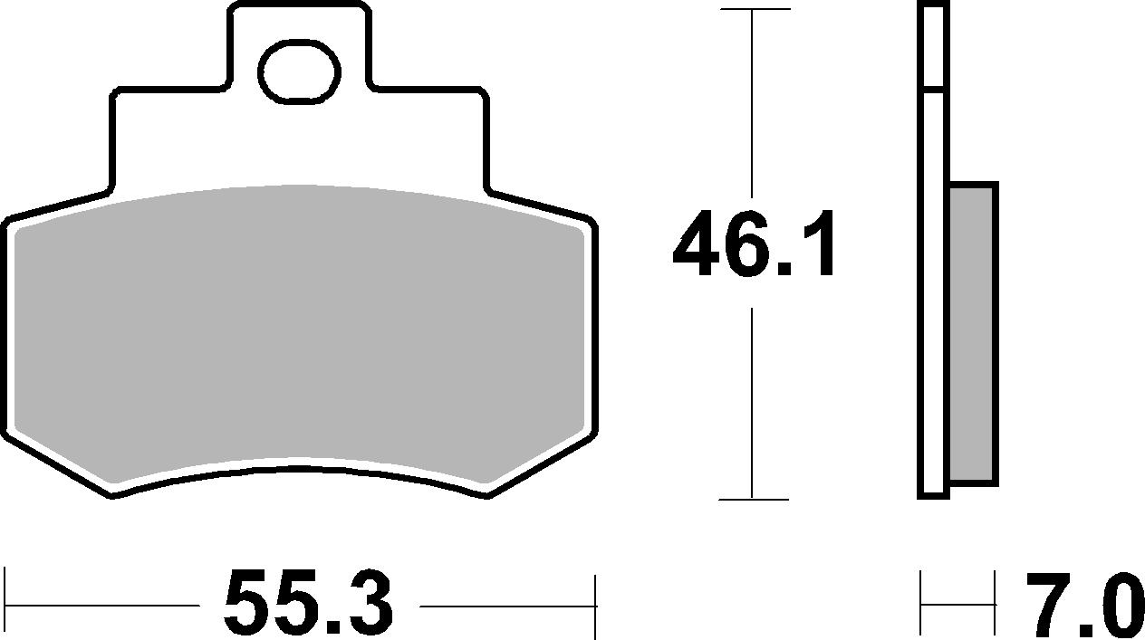 Scooterbelag SBS 172CT (Satz pro Scheibe) Carbon Tech