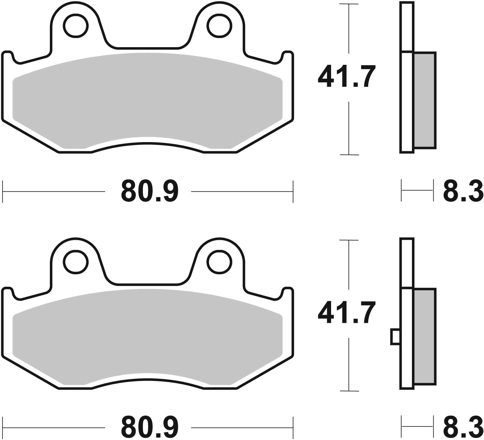 Scooterbelag SBS 174HM (Satz pro Scheibe) Street Ceramic