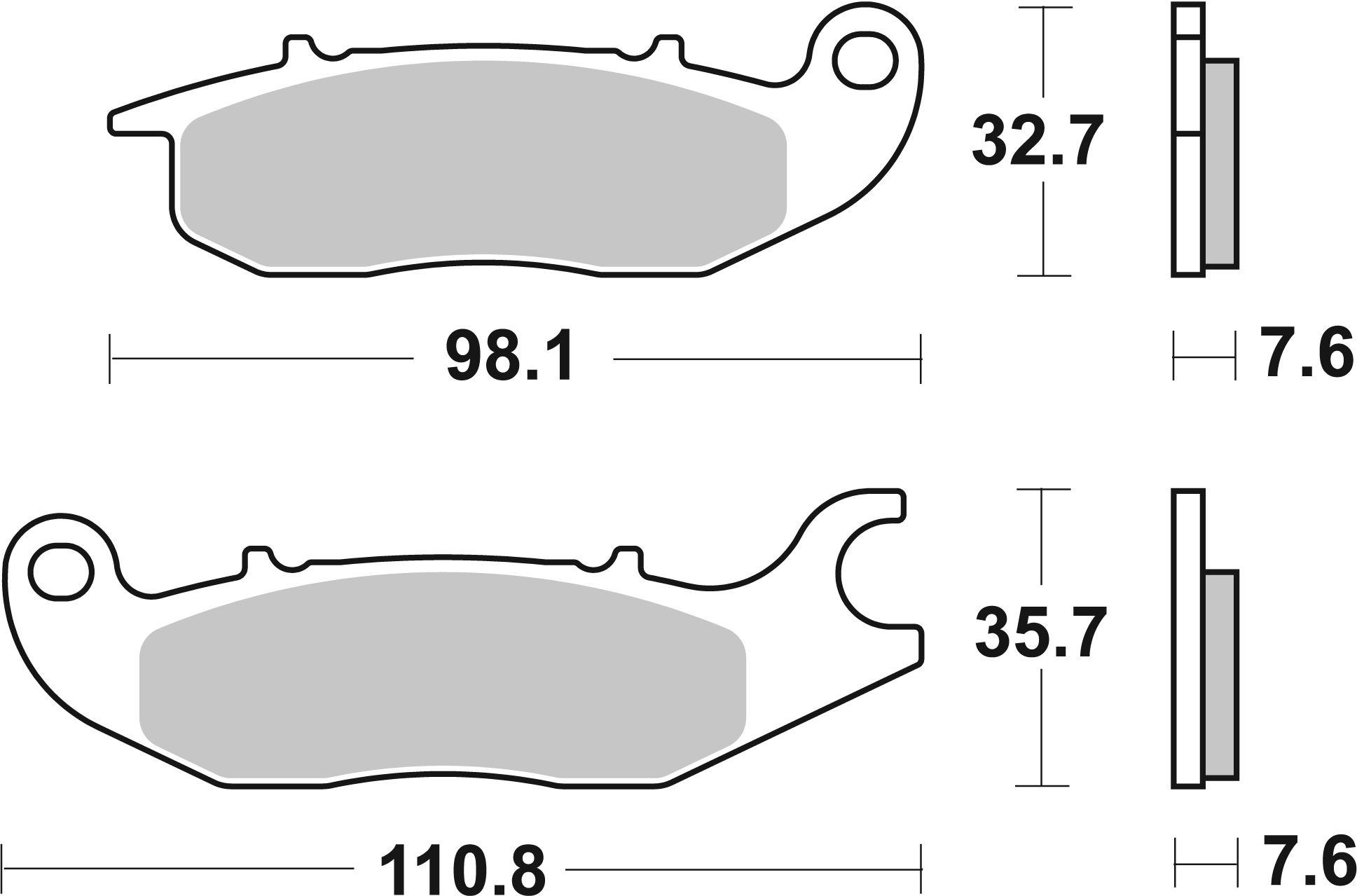 Scooterbelag SBS 180HF (Satz pro Scheibe) Street Ceramic