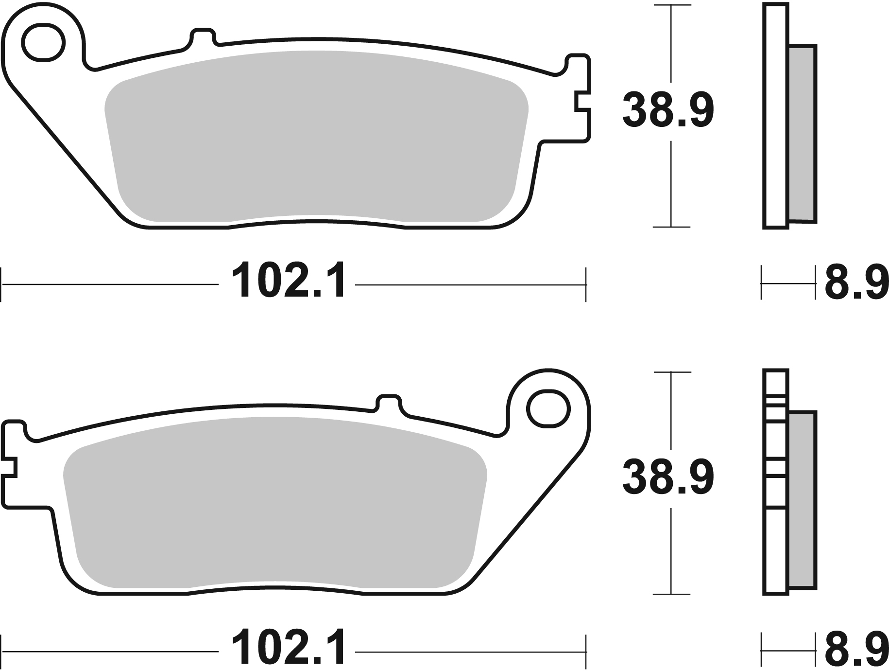 Scooterbelag SBS 184MS (Satz pro Scheibe) Maxi Sinter