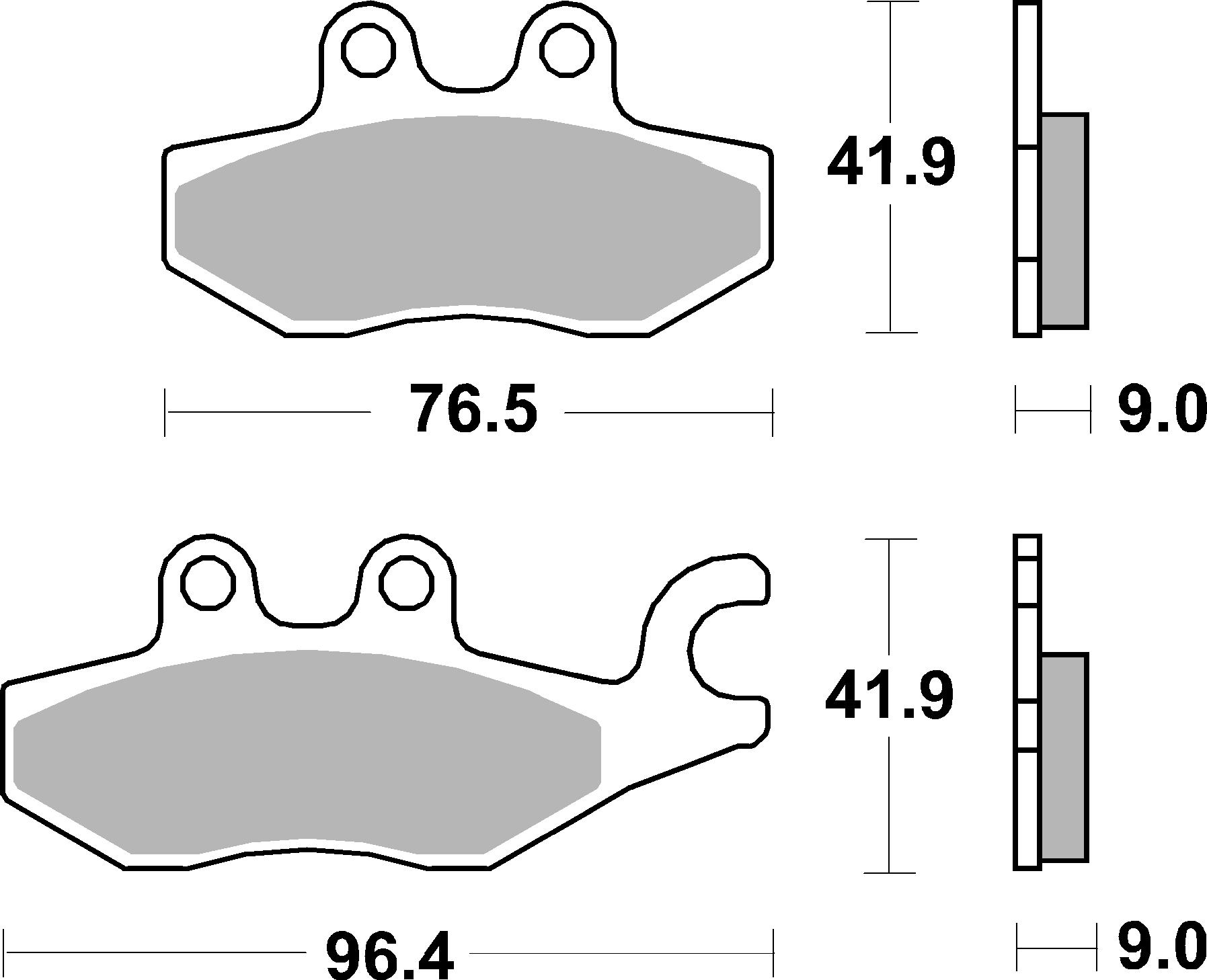 Scooterbelag SBS 187CT (Satz pro Scheibe) Carbon Tech