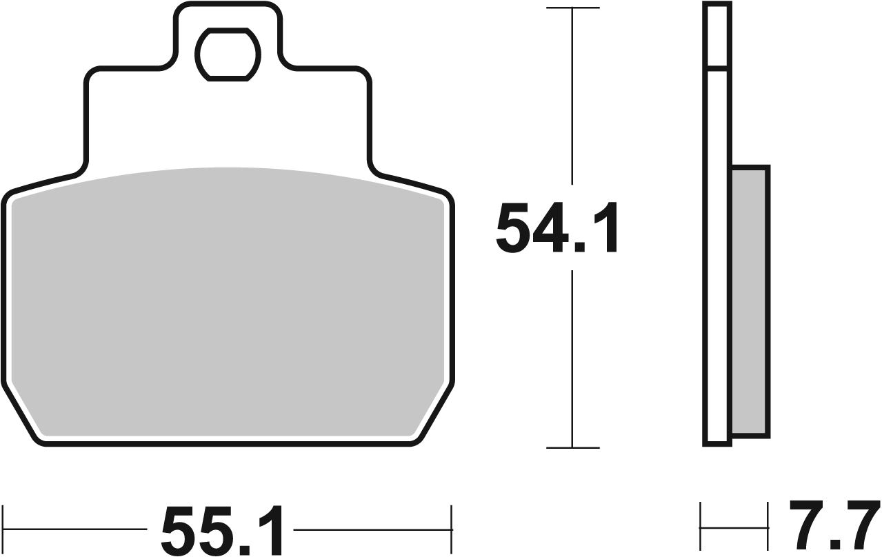 Scooterbelag SBS 191CT (Satz pro Scheibe) Carbon Tech