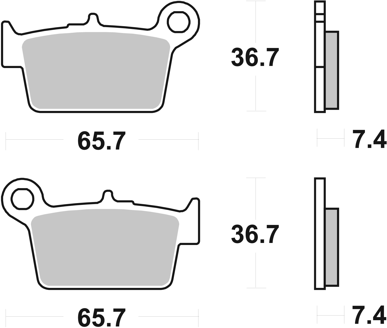 Scooterbelag SBS 199HF (Satz pro Scheibe) Street Ceramic