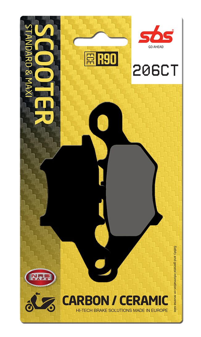 Scooterbelag SBS 206CT (Satz pro Scheibe) Carbon Tech