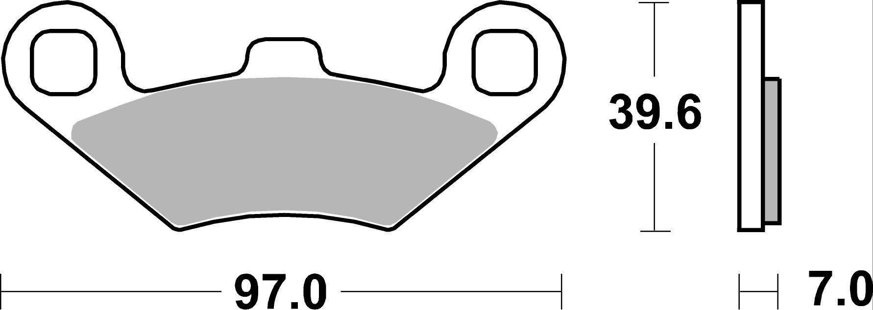 Scooterbelag SBS 219MS (Satz pro Scheibe) Maxi Sinter