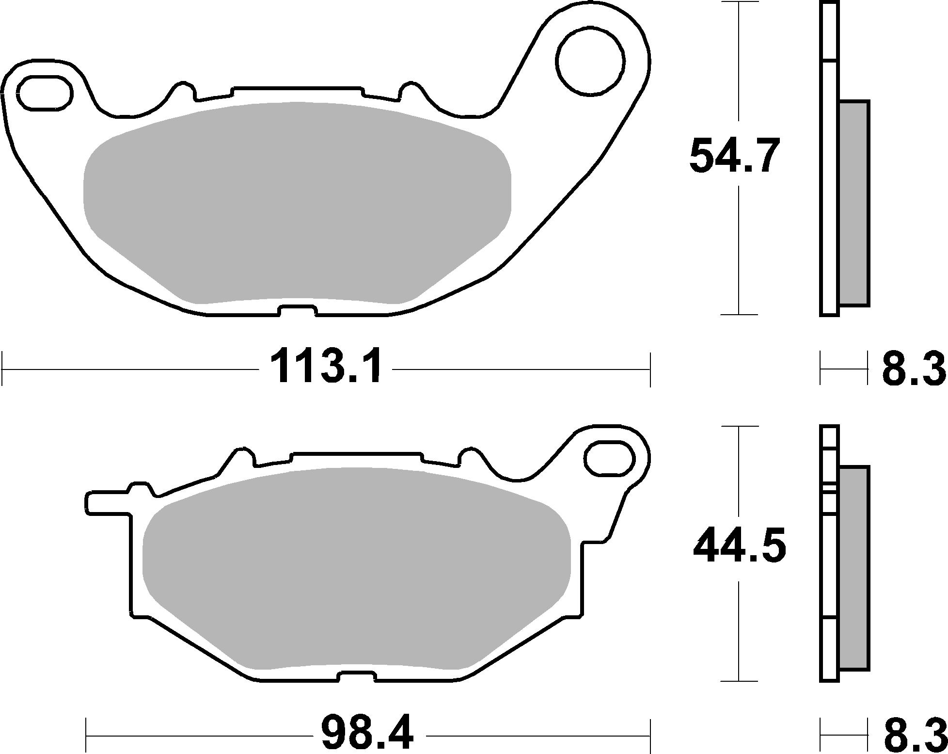 Scooterbelag SBS 229HF (Satz pro Scheibe) Street Ceramic