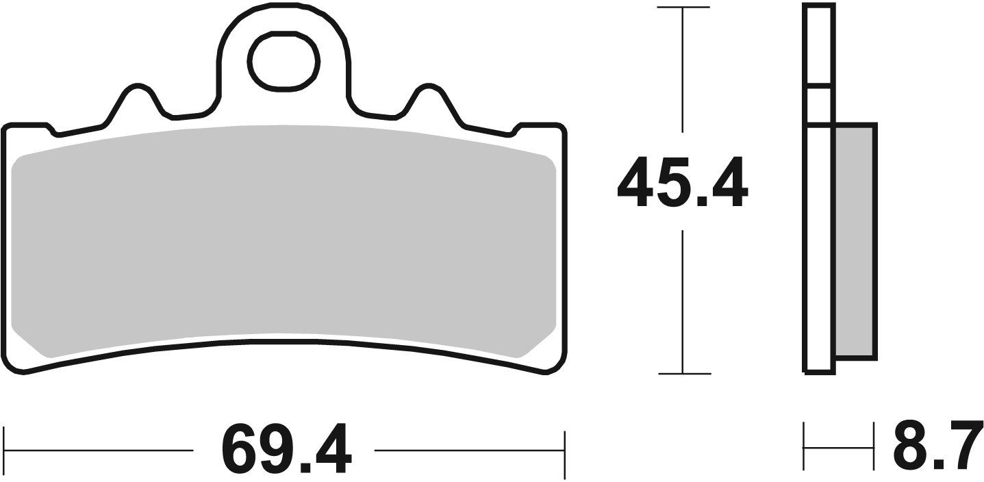Scooterbelag SBS 231CT (Satz pro Scheibe) Carbon Tech