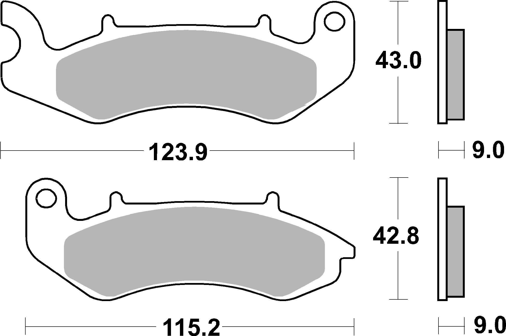 Scooterbelag SBS 232HF (Satz pro Scheibe) Street Ceramic
