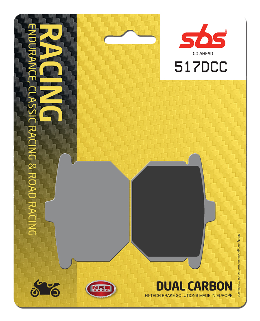 Bremsbelag SBS 517DCC (Satz pro Scheibe) Road Racing Classic Dual Carbon