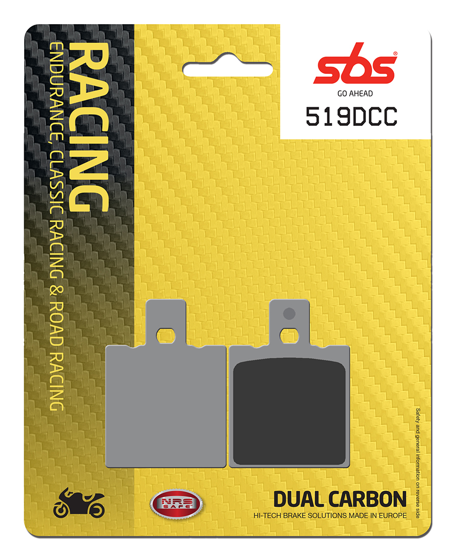 Bremsbelag SBS 519DCC (Satz pro Scheibe) Road Racing Classic Dual Carbon