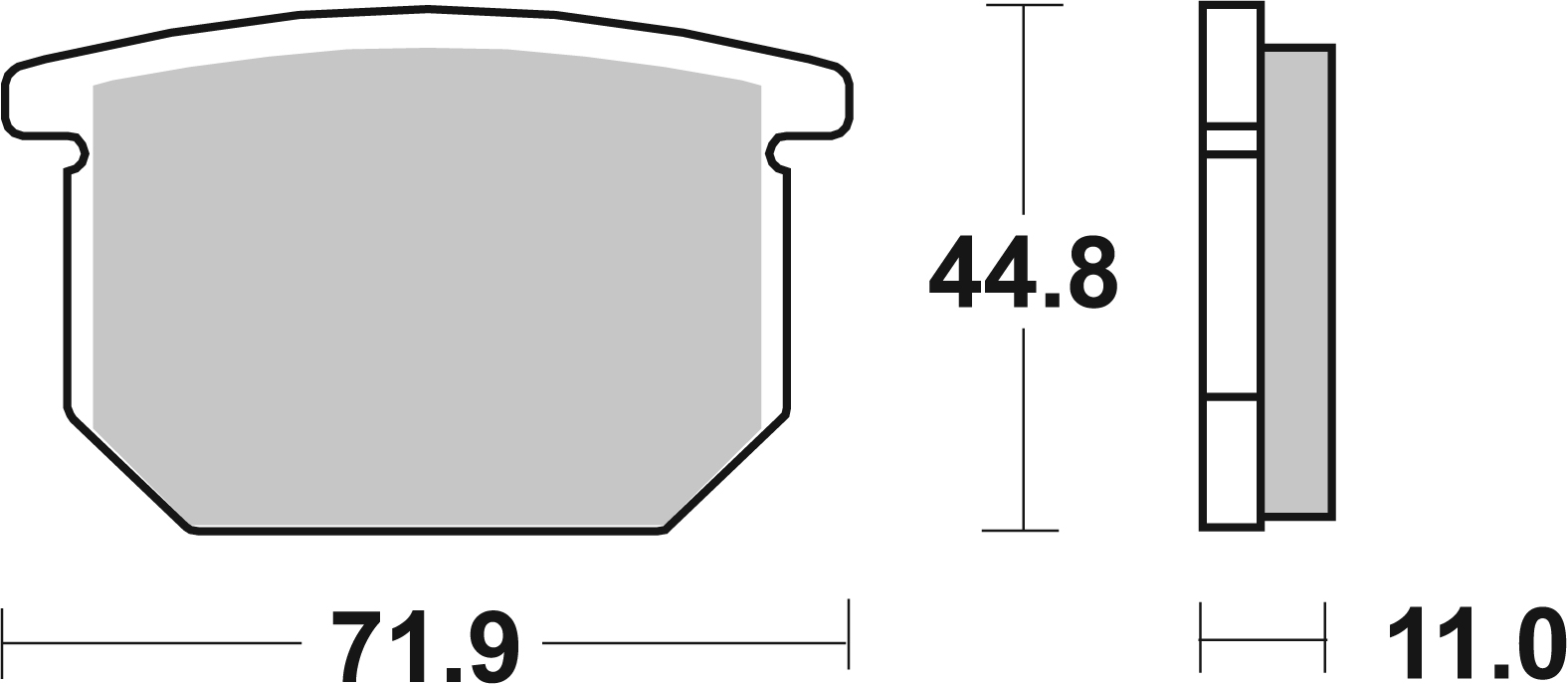 Bremsbelag SBS 534HF (Satz pro Scheibe) Street Ceramic