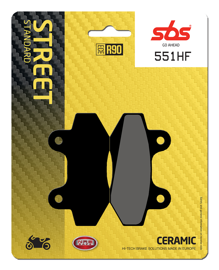 Bremsbelag SBS 551HF (Satz pro Scheibe) Street Ceramic