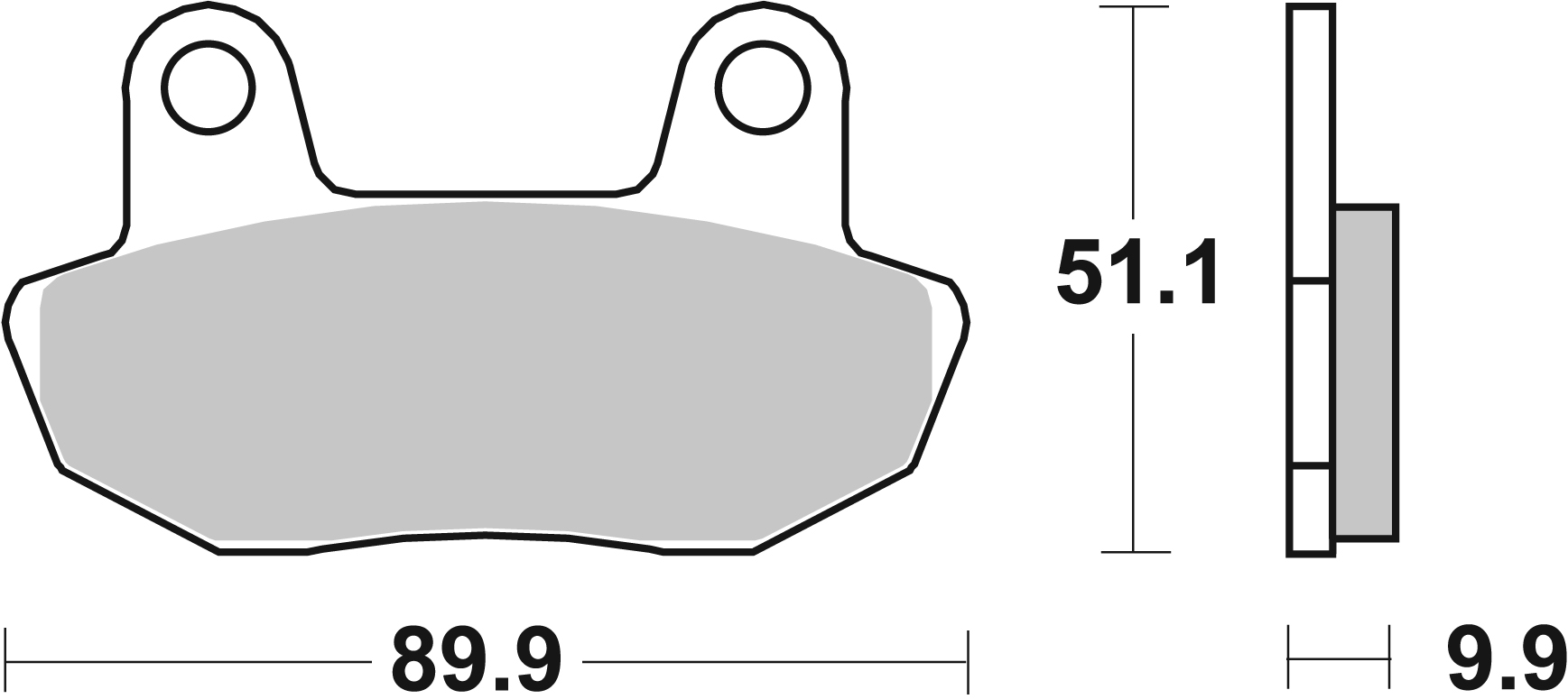 Bremsbelag SBS 561HF (Satz pro Scheibe) Street Ceramic