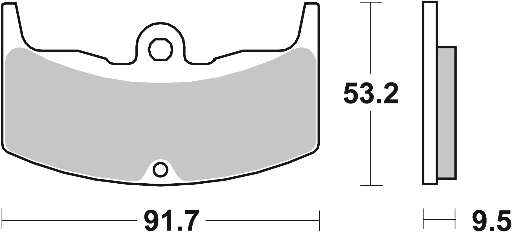 Bremsbelag SBS 571HF (Satz pro Scheibe) Street Ceramic