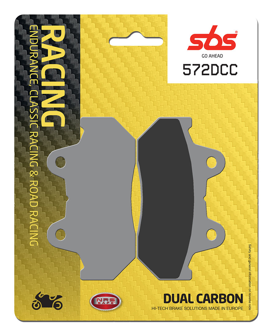Bremsbelag SBS 572DCC (Satz pro Scheibe) Road Racing Classic Dual Carbon