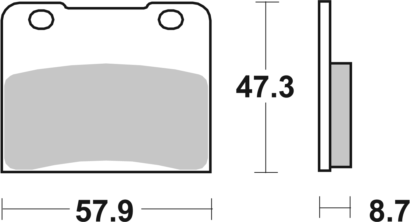 Bremsbelag SBS 578HF (Satz pro Scheibe) Street Ceramic