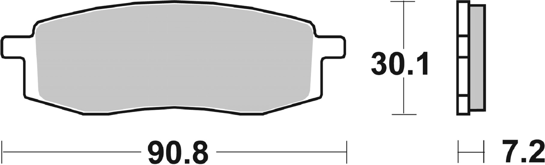 Bremsbelag SBS 580HF (Satz pro Scheibe) Street Ceramic