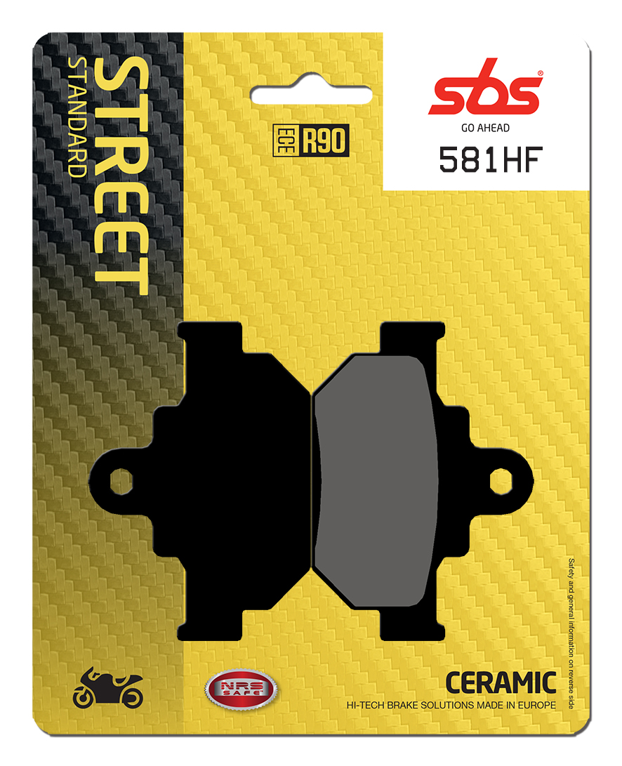 Bremsbelag SBS 581HF (Satz pro Scheibe) Street Ceramic