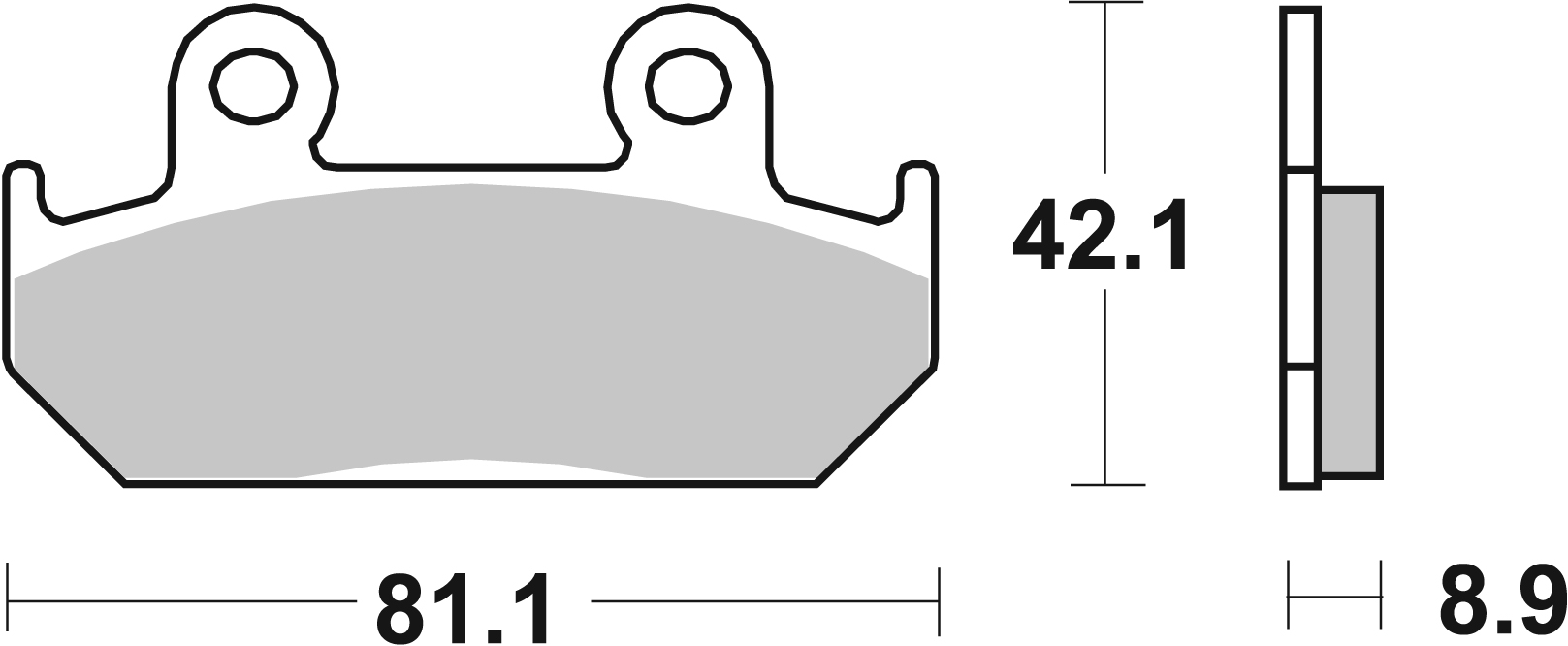 Bremsbelag SBS 593HS (Satz pro Scheibe) Street Sinter