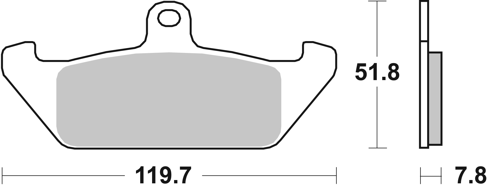 Bremsbelag SBS 594HF (Satz pro Scheibe) Street Ceramic