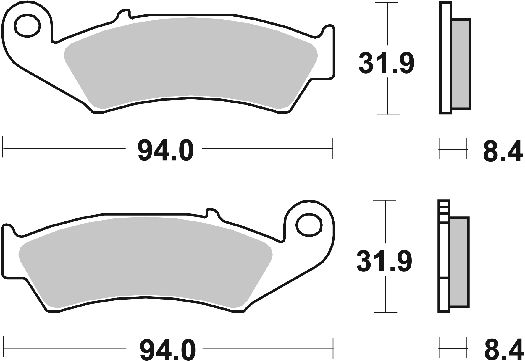Bremsbelag SBS 623HF (Satz pro Scheibe) Street Ceramic