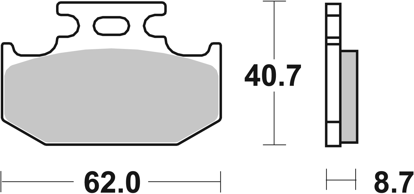 Bremsbelag SBS 632HF (Satz pro Scheibe) Street Ceramic