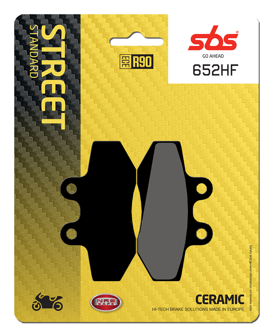 Bremsbelag SBS 652HF (Satz pro Scheibe) Street Ceramic