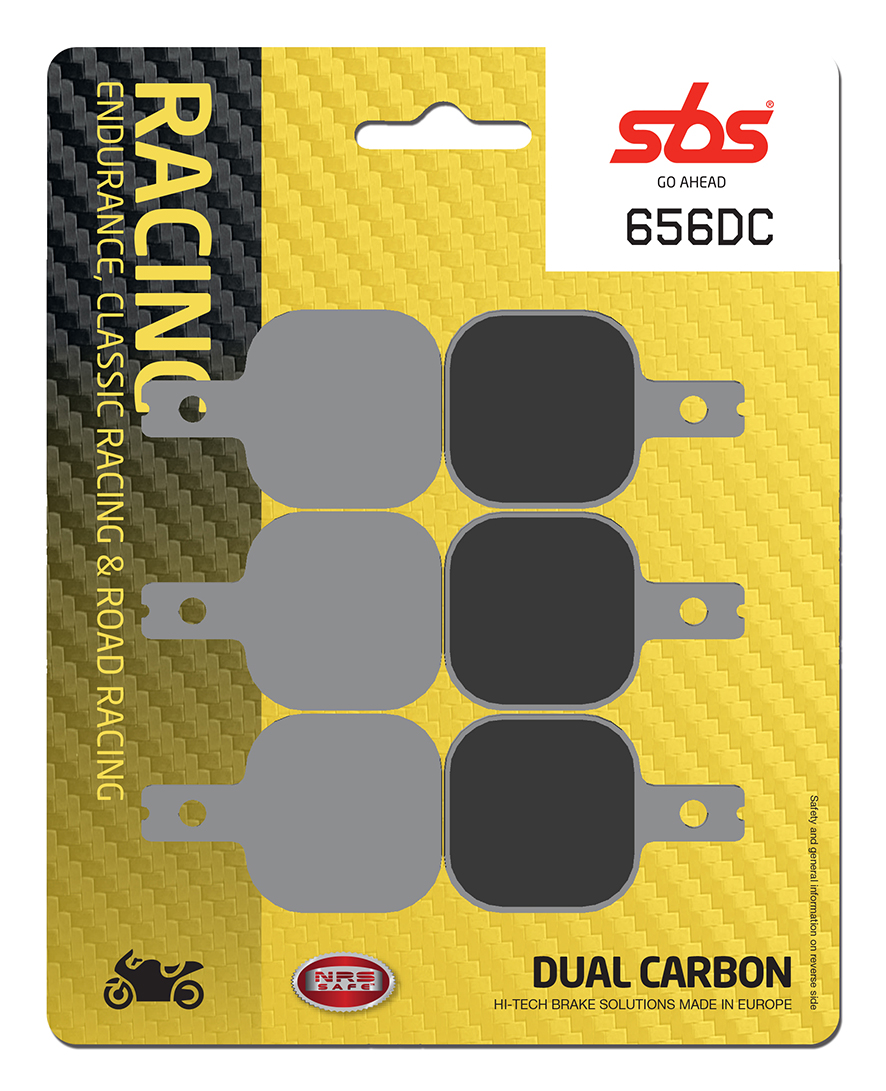 Bremsbelag SBS 656DC (Satz pro Scheibe) Road Racing Dual Carbon