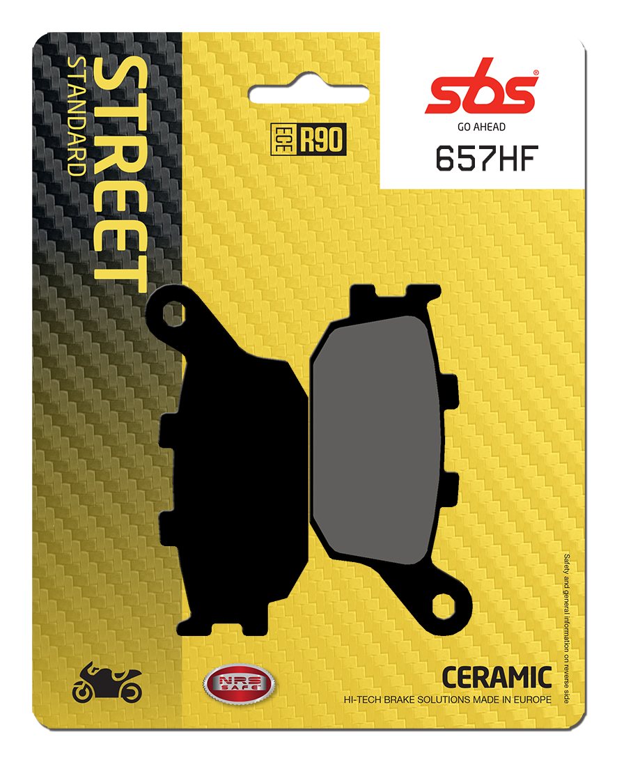 Bremsbelag SBS 657HF (Satz pro Scheibe) Street Ceramic