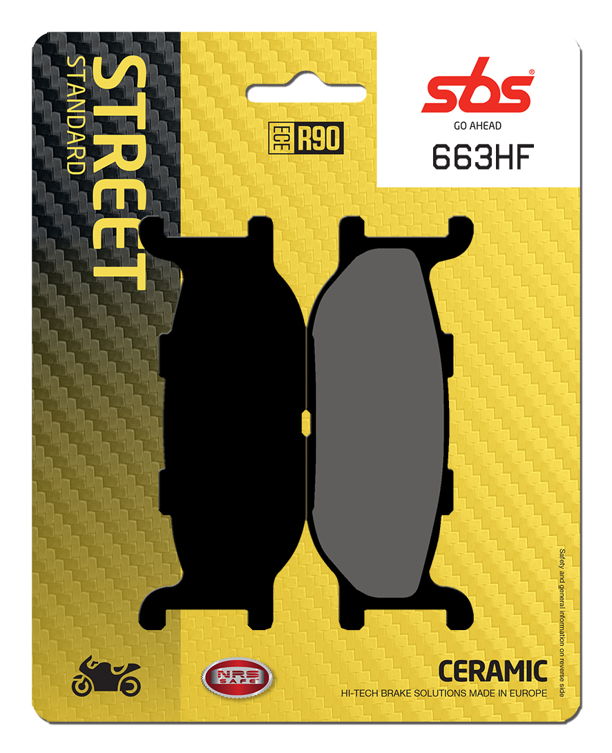 Bremsbelag SBS 663HF (Satz pro Scheibe) Street Ceramic