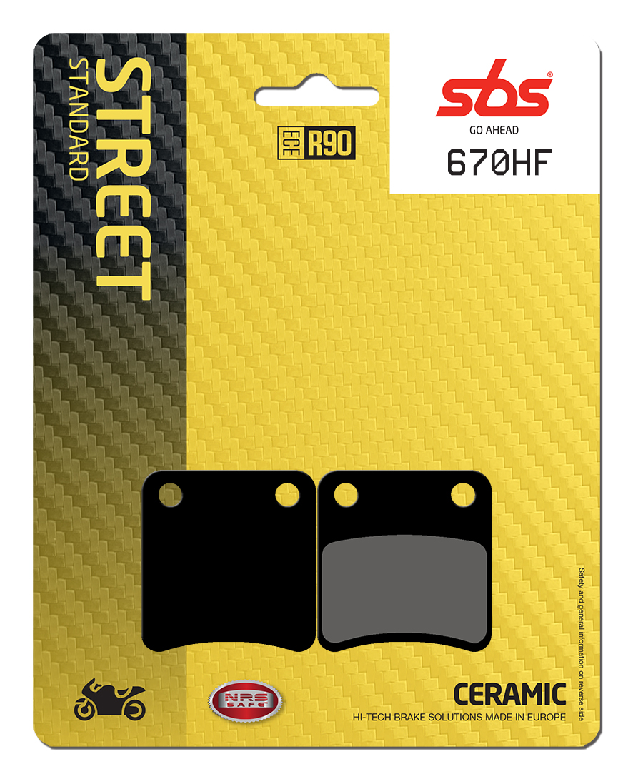 Bremsbelag SBS 670HF (Satz pro Scheibe) Street Ceramic