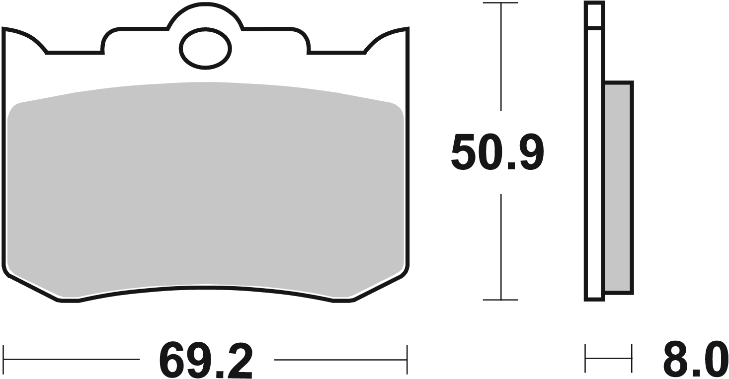 Bremsbelag SBS 678HF (Satz pro Scheibe) Street Ceramic