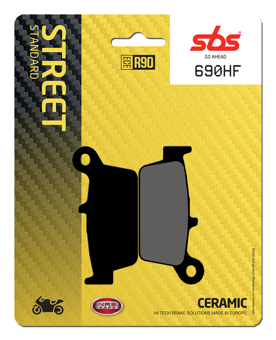 Bremsbelag SBS 690HF (Satz pro Scheibe) Street Ceramic