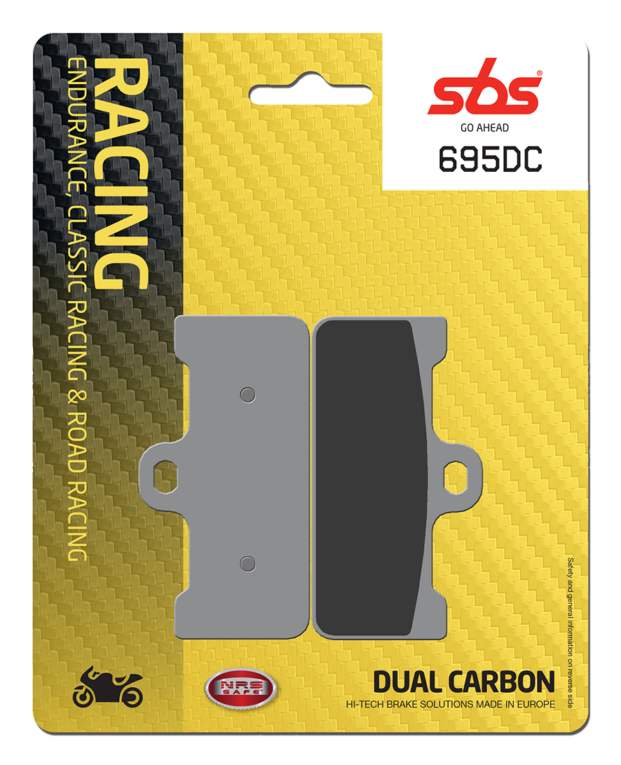 Bremsbelag SBS 695DC (Satz pro Scheibe) Road Racing Dual Carbon