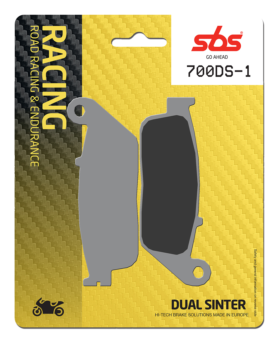 Bremsbelag SBS 700DS-1 (Satz pro Scheibe) Road Racing Endurance (Giftiger Biss)
