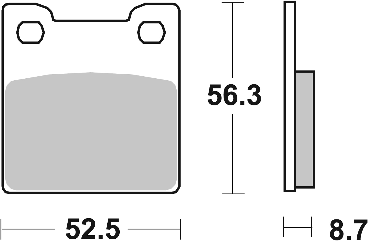 Bremsbelag SBS 701HF (Satz pro Scheibe) Street Ceramic
